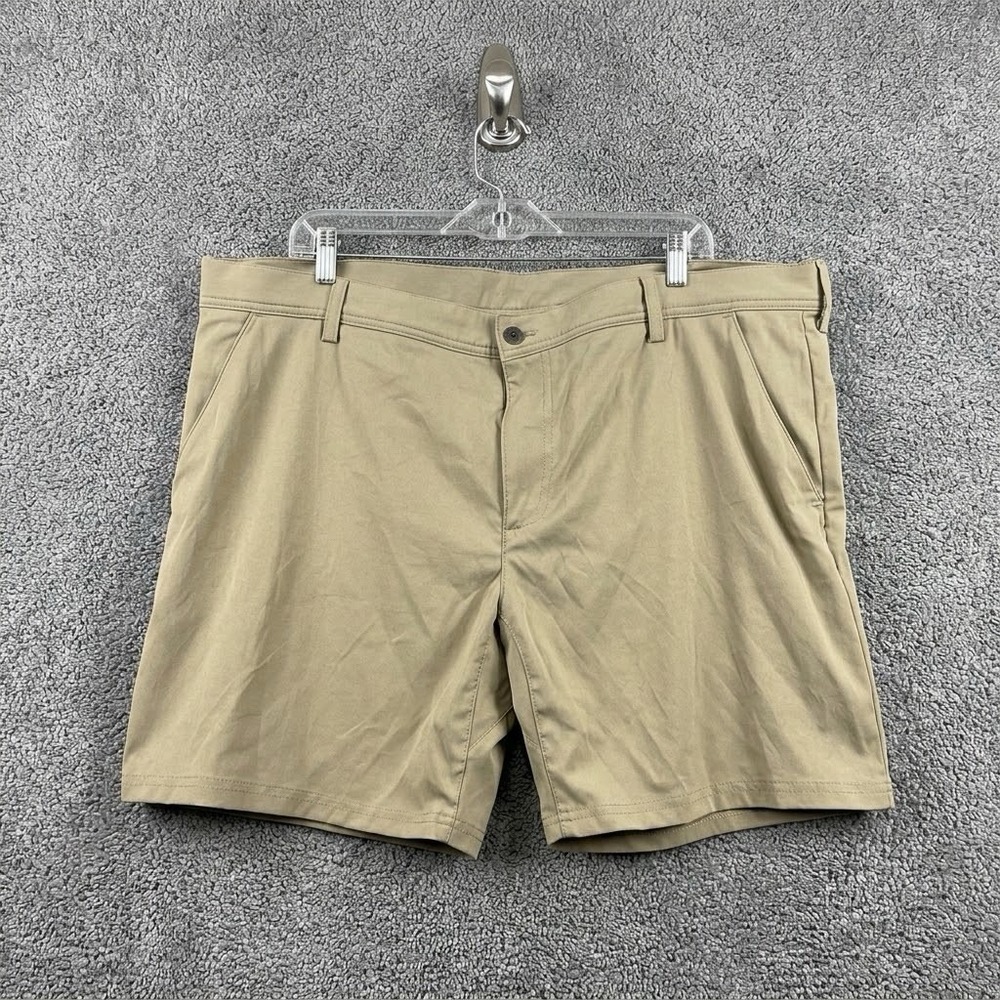 L.L. Bean Venture Stretch 5 Pocket Shorts 32 Men 10" Beige Nylon/ Spandex Hiking